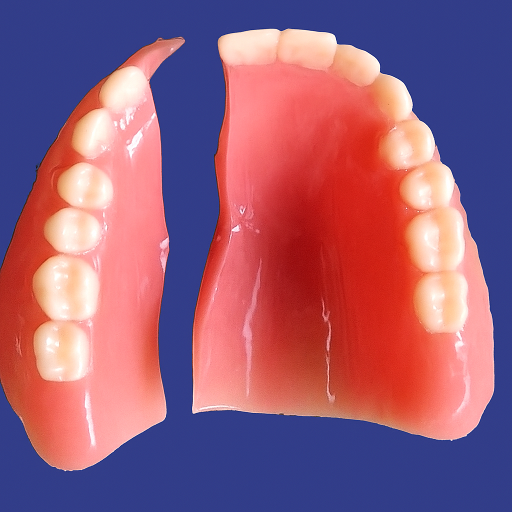 A denture specialist repairing dentures